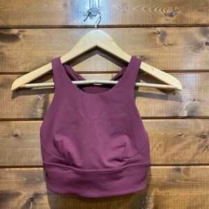 Lululemon Mulled Wine Wunder Train Longline Bra